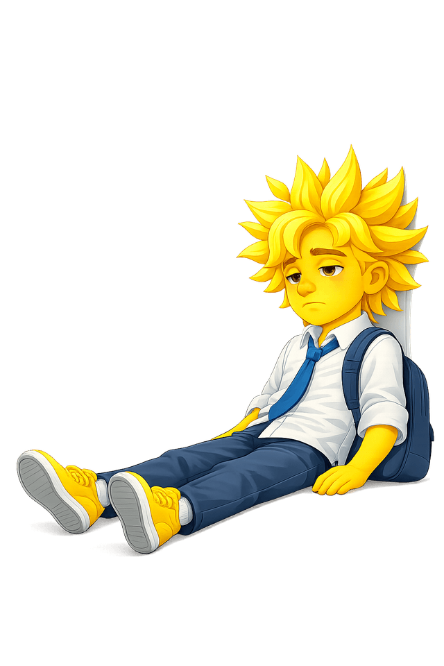 Illustration élève fatigué